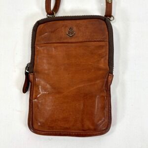 Harbor 2Nd Benita Brown Leather Crossbody Phone Bag Card Slots Boho Festival